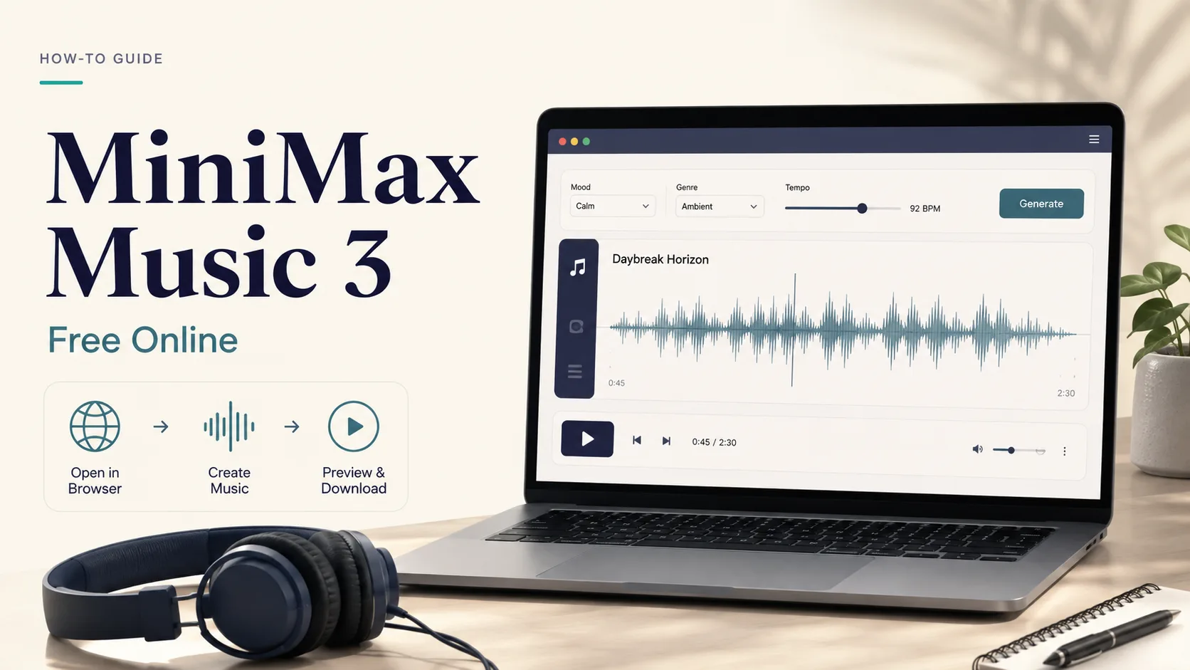 MiniMax Music 3 kostenlos online nutzen (ohne GPU)